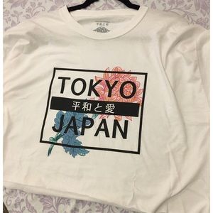 Graphic Tee | Tokyo Japan Crop Top Japanese Kanji